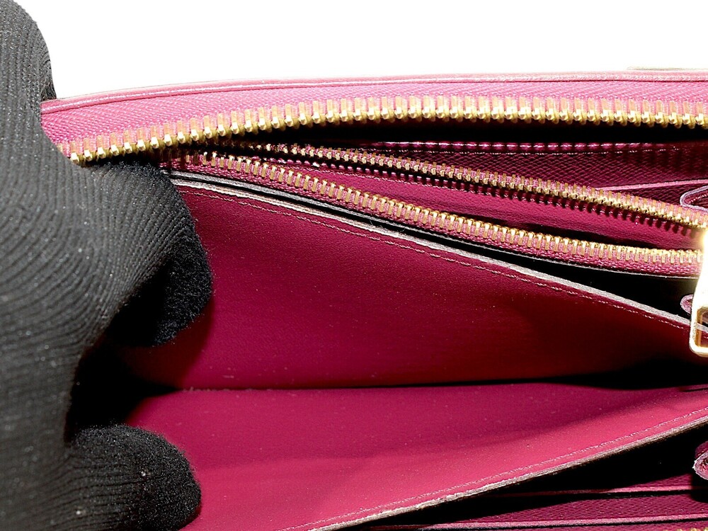 LOUIS VUITTON Zippy Wallet Retiro Rose Pink Bruyre Monogram Canvas Brown Long